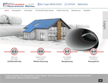 Tablet Screenshot of mauerstettener-wohnbau.de